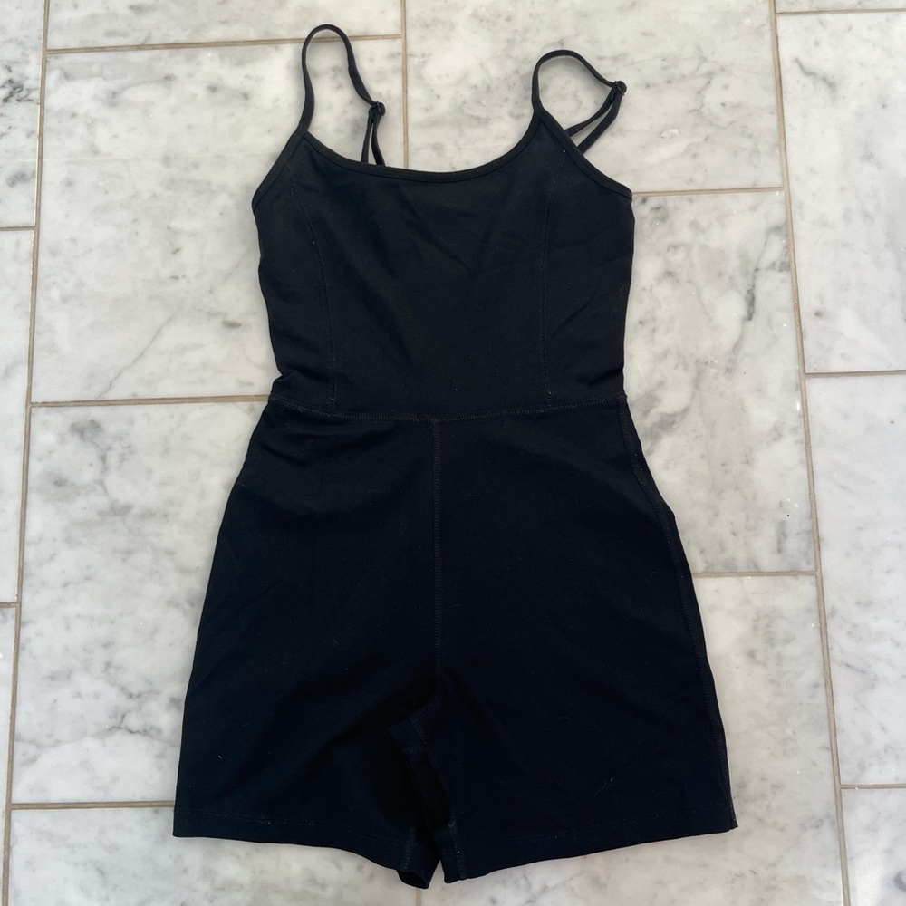 Garage Black Sleeveless romper one piece with Adjustable Straps